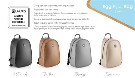 Quard Egg Bag Kapsül Bebek Bakım Sırt Çantası.